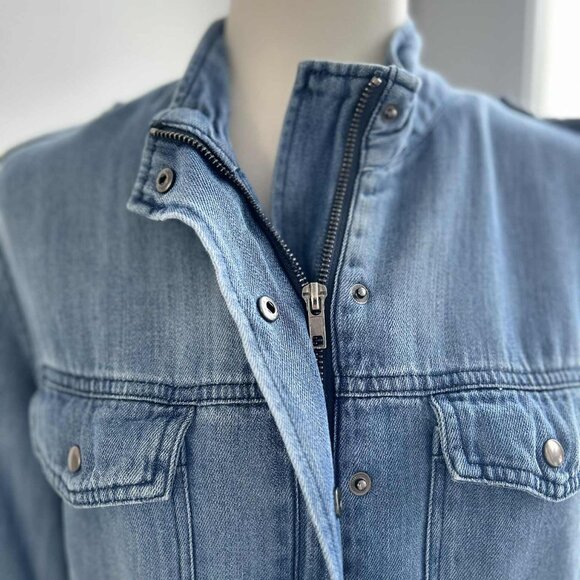 Rails Collins Light Indigo Military Inspired Lyocell Jacket w/ Drawstring – US L - Picture 11 of 12